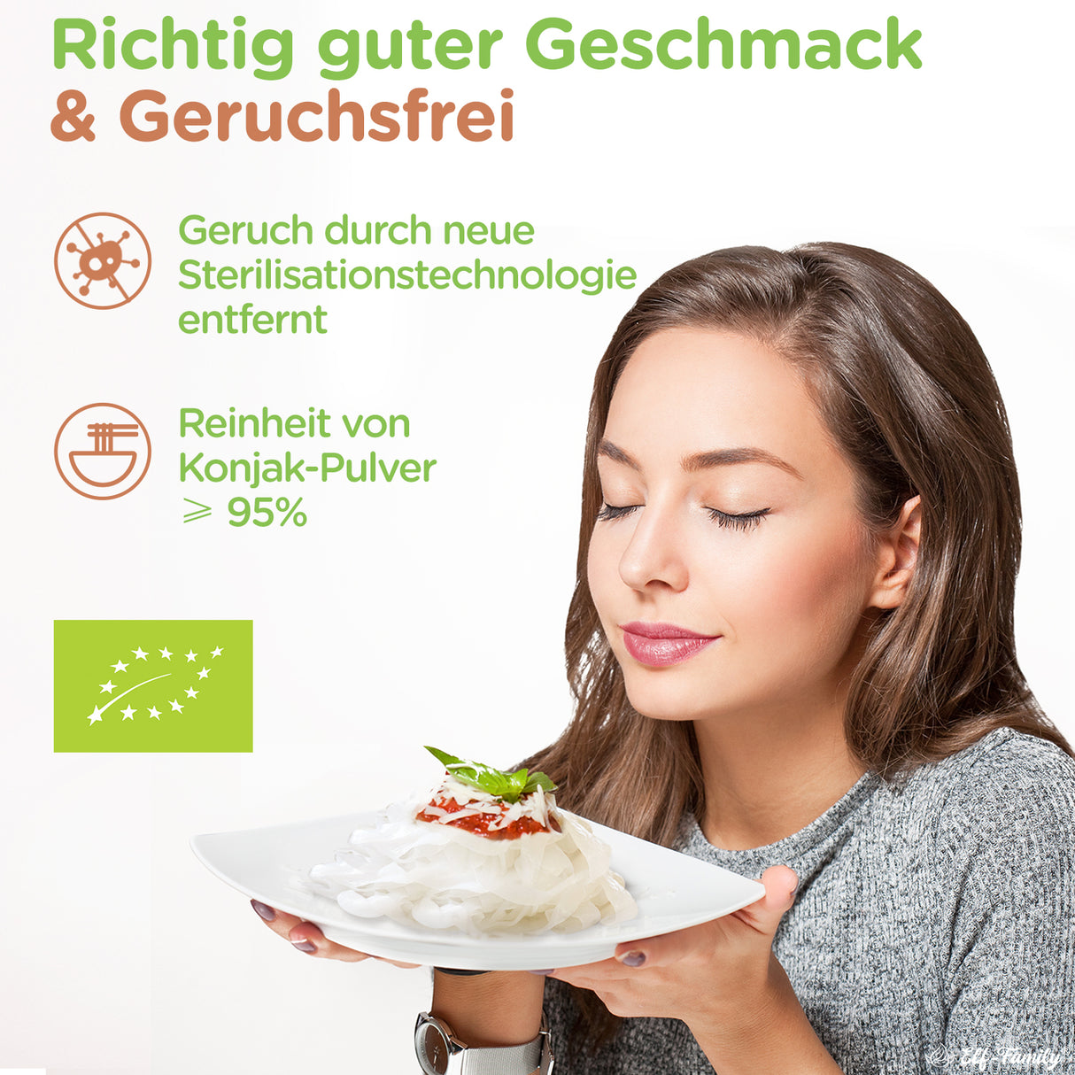 Elf-Family 270g x6er Box(12 Pack) Low Carb Diät Box Bio Pasta Fettucine Konjak Nudeln | nur 9 kcal pro 100g | Vegan, Keto, Halal, Glutenfrei MHD: 12/11/2026