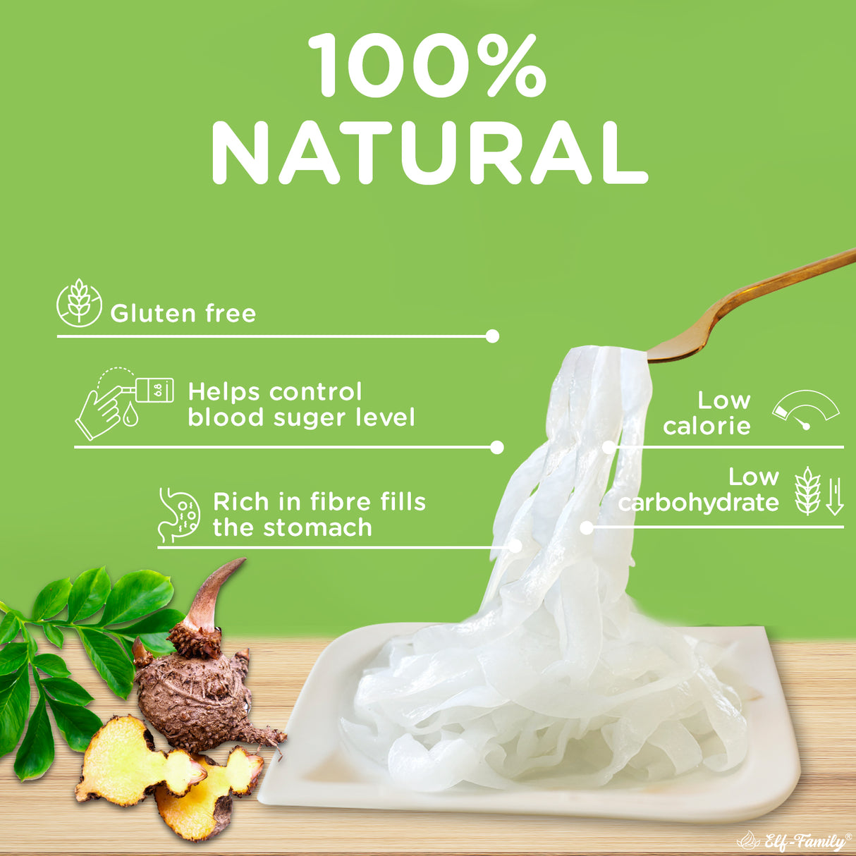 Elf-Family 270g x6er Box(12 Pack) Bio Mix Diät Box Spaghetti und Fettucine von Konjak | Ultra Low Carb MHD: 12/11/2026