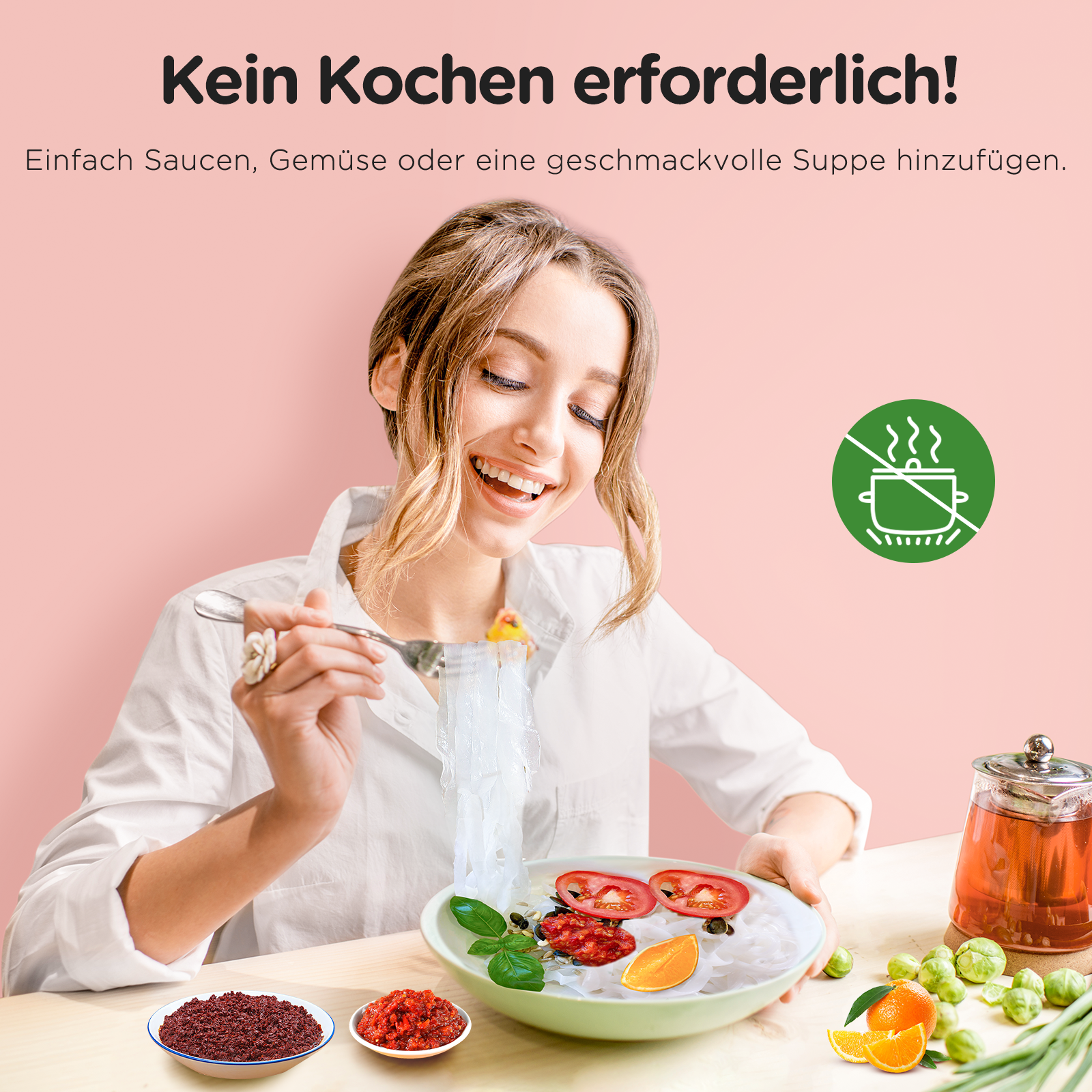 Elf-Family Familienpackung Fettucine von Konjak für Vegetarisch, Ketogene Ernährung, Low Carb Diät