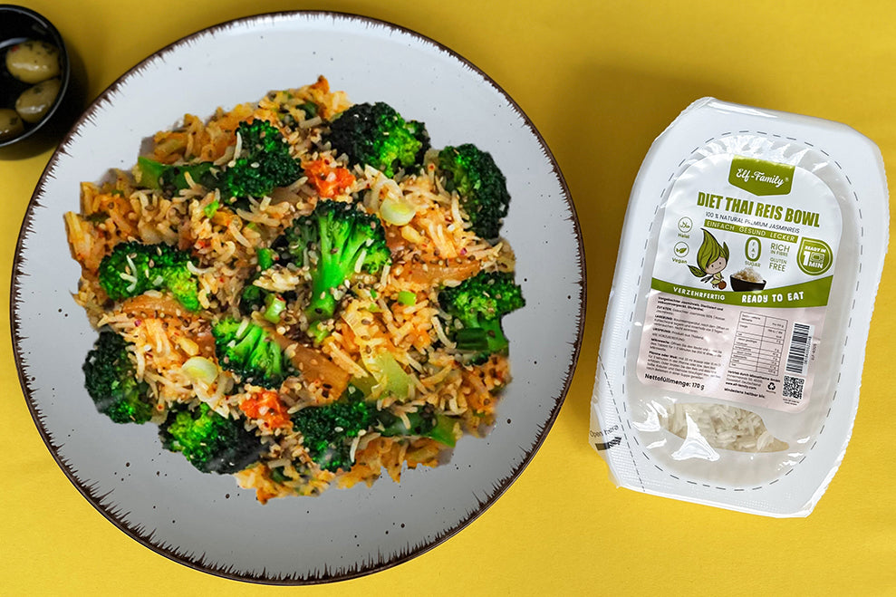 Gebratener Reis mit Kimchi und Brokkoli – Elf-Family Gebratener Reis mit Kimchi und Brokkoli – Elf-Family