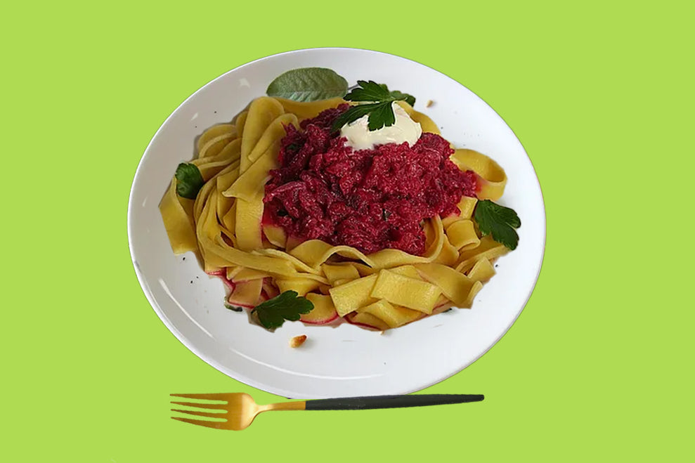 Rote-Bete-Fettuccine