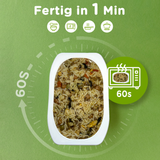 Elf-Family Diät Thai Gebratener Reis - Würziges grünes Curry aus Thailandia - Fertiggerichte für Mikrowelle in 1 Min - 100% Natürlich Thai- Proteinreich/Kalorienarme/Vegane/Vorgekocht- 6er Box 