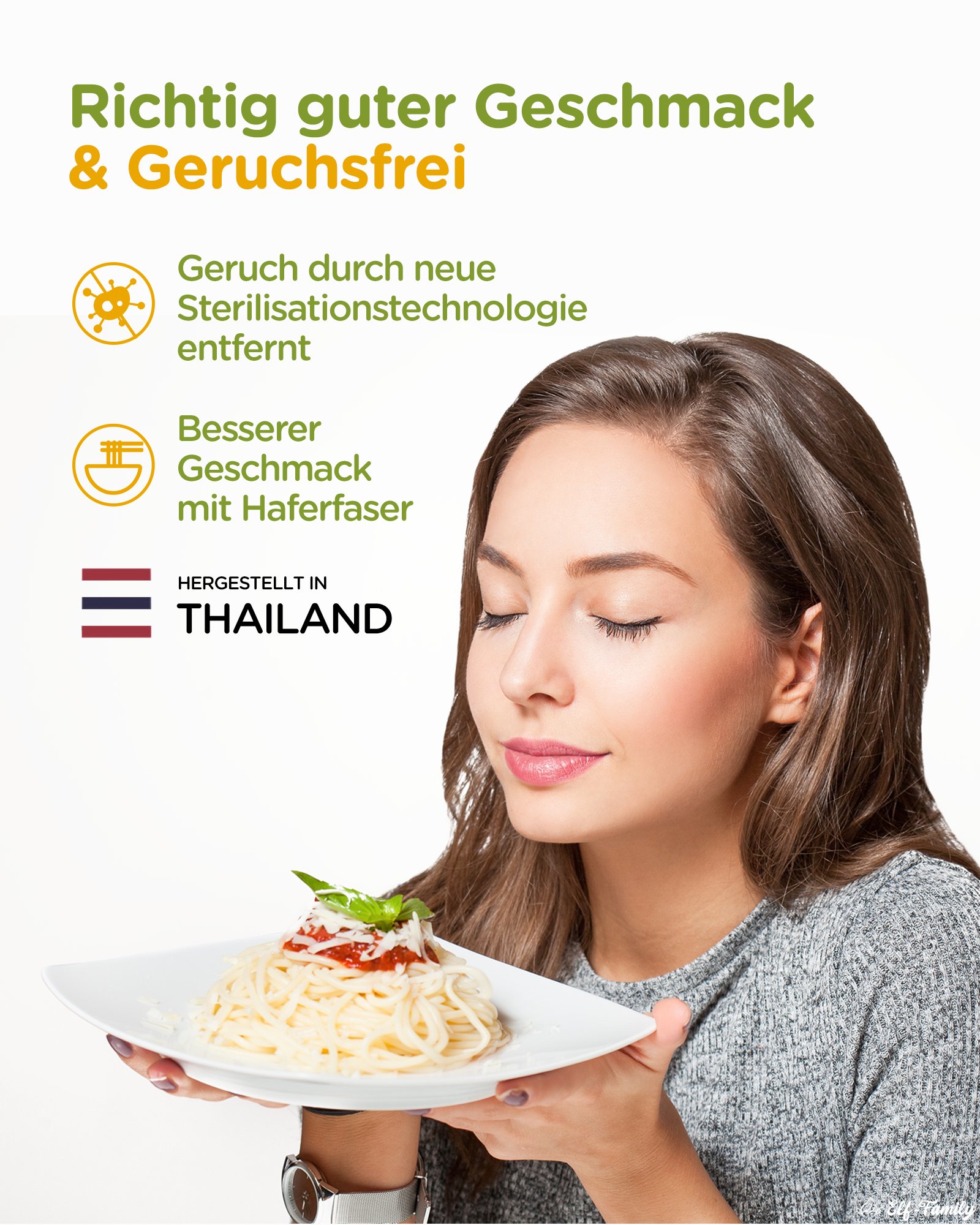 Elf-Family Mix Diät Box Spaghetti und Fettucine von Konjak aus Thailand | Vegan, Keto, Halal, Glutenfrei
