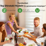 Elf-Family Familienpackung Glasnudeln von Konjak für Vegan, Glutenfrei, Keto Diät, Low Carb Rezepte