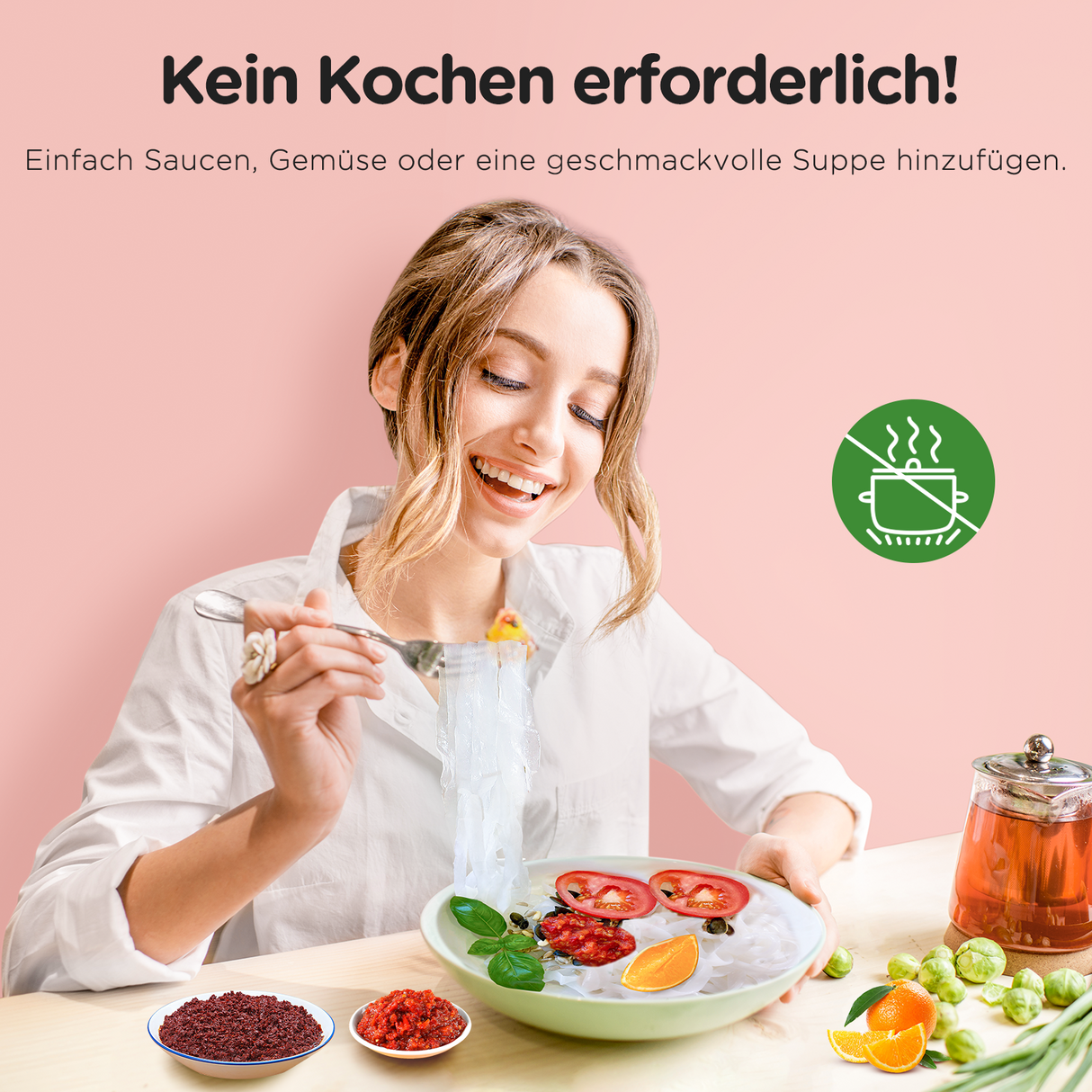 Elf-Family Ultra Low Carb 9 kal pro 100g Konjak Fettucine Nudeln für Vegetarier, Keto, Halal, Glutenfrei und Low Carb Rezepte