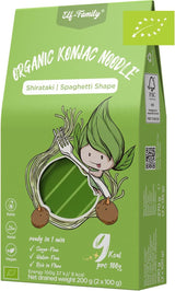 Elf-Family Organic Vegan Diet Box Spaghetti Konjac Noodles | Ultra Low Carb 9 cal per 100g | Vegan, Keto, Halal, Gluten-free