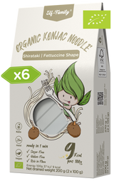 (Vorverkauf)Elf-Family 270g x6er Box(12 Pack) Low Carb Diät Box Bio Pasta Fettucine Konjak Nudeln | nur 9 kcal pro 100g | Vegan, Keto, Halal, Glutenfrei MHD: 12/11/2026