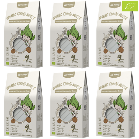 Elf-Family 270g x6er Box(12 Pack) Low Carb Diät Box Bio Pasta Fettucine Konjak Nudeln | nur 9 kcal pro 100g | Vegan, Keto, Halal, Glutenfrei MHD: 12/11/2026