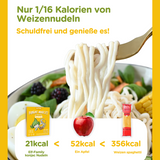 Low Carb Lebensmittel Konjak Nudeln aus Thailandia Vegan Glutenfrei-240g x1er Box(2 pack), Elf-Family Shirataki Nudeln Instant Nudeln Pasta Klassische/Keto Diet Food/Kalorienarme/Zuckerfrei -Spaghetti 